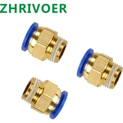 1 pcs 1/8'' 1/4'' 3/8'' 1/2'' Male-4 6 8 10 12 14 16mm Straight Push In Pneumatic Fitting To Connect Air Compressor Parts