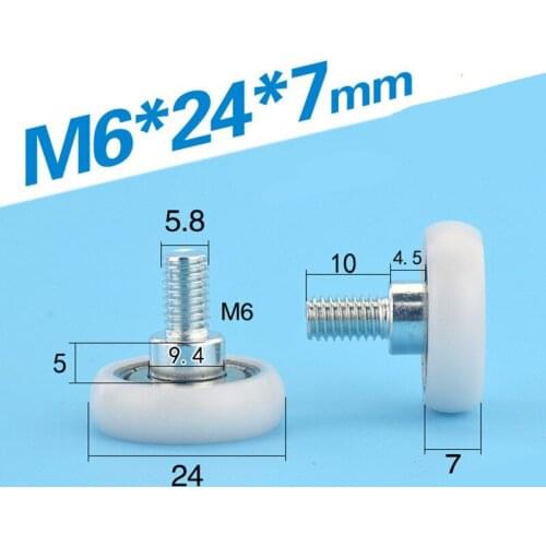 10pcs NYLON POM pulley 3 d printer roller doors and Windows ball bearing