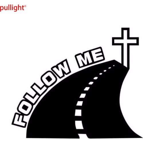 15cm*12.5cm Car Styling Jesus Follow Me Stylish Personality Vinyl Car Stickers