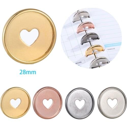 24pcs 28mm Planner Rings Binding Notebook Discs Notebook Binding Discs Ring on The Notebook DIY Notebook School Office Supplies