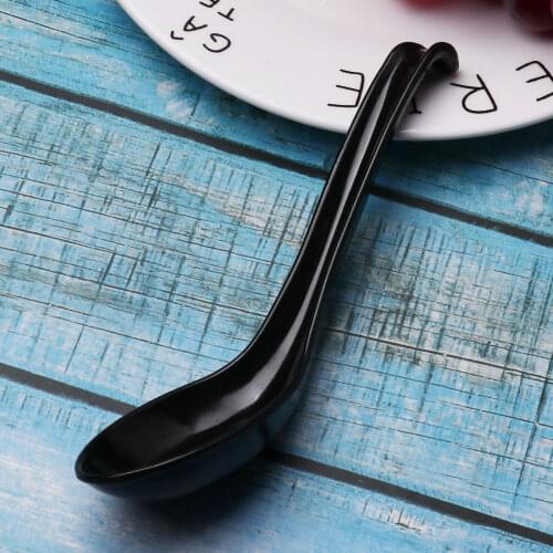 5/10Pcs Ramen Noodle Soup Spoons with Long Handle and Hook for Restaurants Home Hotel Food Shop