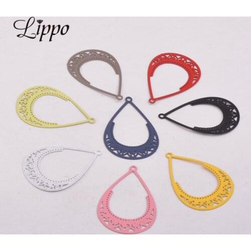 50pcs AB5491 21*32mm Filigree Print Charms DIY Jewelry Making