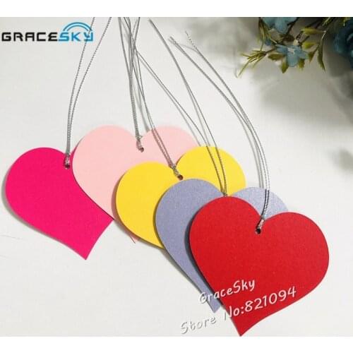 50pcs free shipping Laser Cut Love Heart Design Wish Cards Hang Tag Message Cards Wedding Favors Party Decoration Book Marks