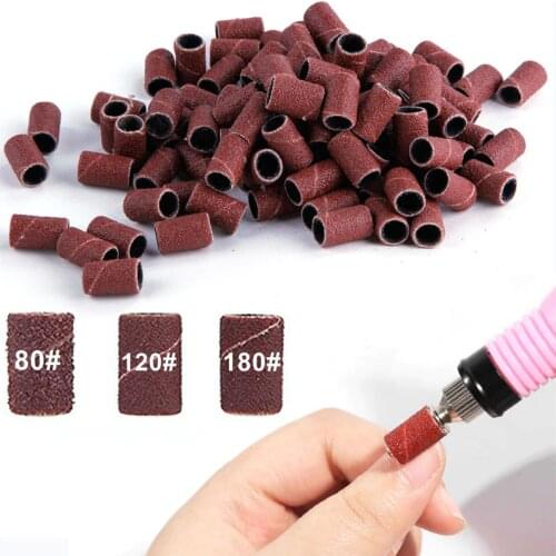 80# 120# 180# Sanding Bands for Nails Drill Machine Nail Art Sanding Bands for UV Gel Acrylic Polish Remover for Nail Accessory