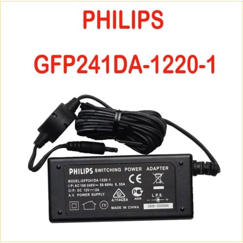 GFP241DA-1220-1 AC Adapter for PHILIPS 12V 2A Power Supply Cord Switching Power Supply AC Adapter GFP241DA 1220 1
