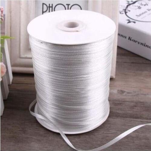 1/8" 3mm 100Yards Cheap Satin Ribbon For Arts Crafts & Sewing Christmas Wedding Party Decoration Gift Wrap Handmade DIY Material