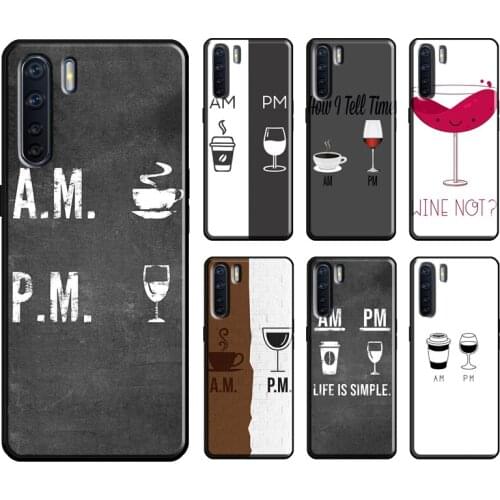Coffee Wine Cup Case For OPPO A1K A3S A5S A15 A52 A72 A83 A91 F5 A5 A9 A31 A53 2020 Reno 2 Z 4 Pro Coque