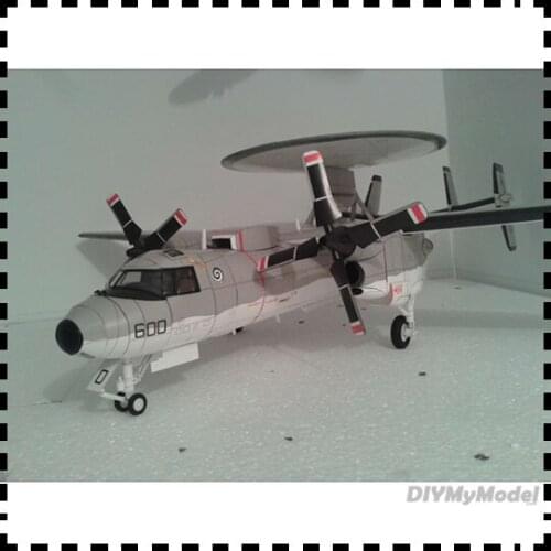 DIYMyMode 1:33 Scale US HawkeyeE-2C Airborne Warning Aircraft Paper Model Kit Puzzles Handmade Toy DIY
