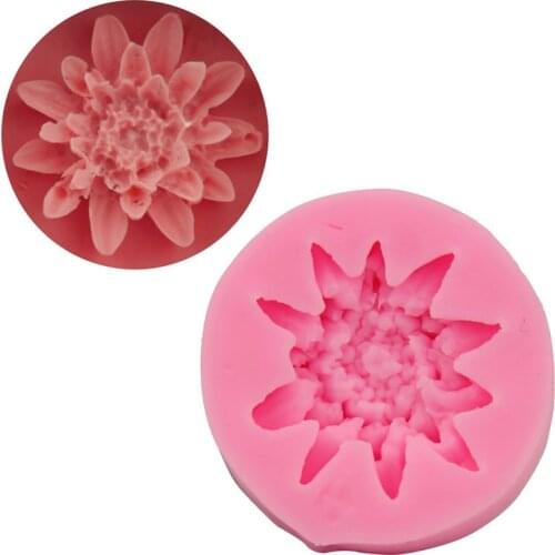 Beautiful flower cake mold DIY silicone chocolate fondant baking tool gypsum drop gel ice lattice soap mold