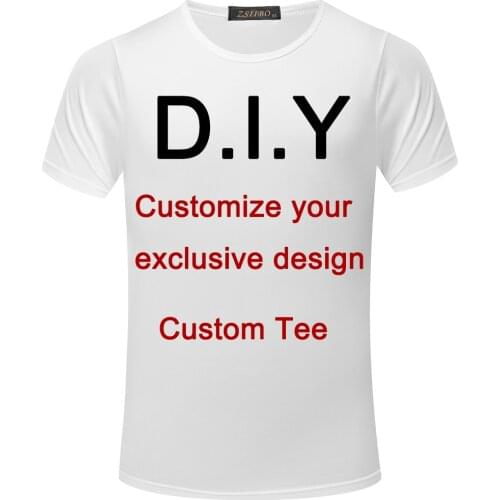 Summer Short-Sleeved O-Neck T Shirt Men Fashion 3D Printing Mens T-Shirt Custom Your Exclusive Tshirt white Diy shirt TXDZ