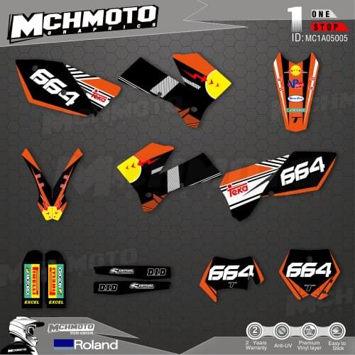 MCHMFG Customized Team Graphics Backgrounds Decals Custom Stickers For 05-06SXF 06-07XCF 05-07EXC 06-07XCW Graphics