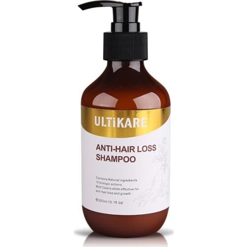 Natural 300ml Anti Hair Loss Dandruff Black Hair Shampoo With Blue Copper Peptide Professional Grow Thick Hair Growth Products