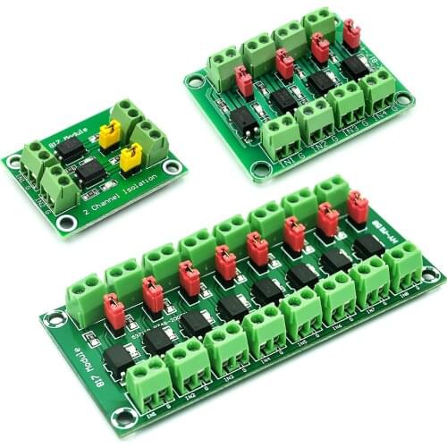 PC817 2 4 8 Channel Optocoupler Isolation Board Voltage Converter Adapter Module 3.6-30V Driver Photoelectric Isolated Module