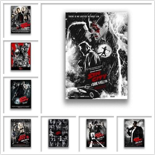 Sin City White Coated Paper Prints Clear Image Home Decoration Livingroom Bedroom Bar Home Art Brand