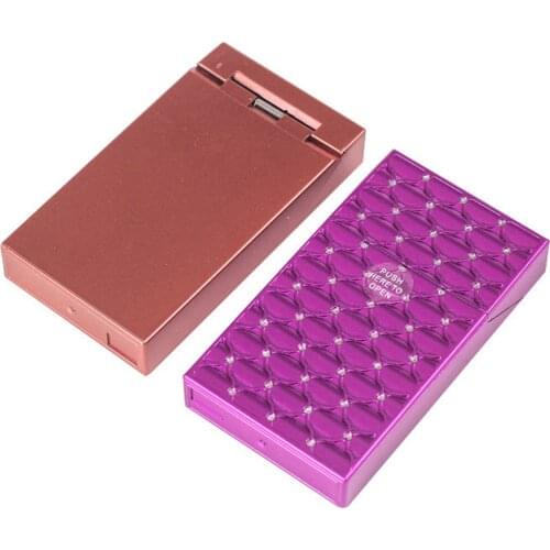 Portable Cigarette Case Personalized Waterproof Long Cigarettes Holder Plastic Shining Cigarette Case Lighters Keys Smoking Box