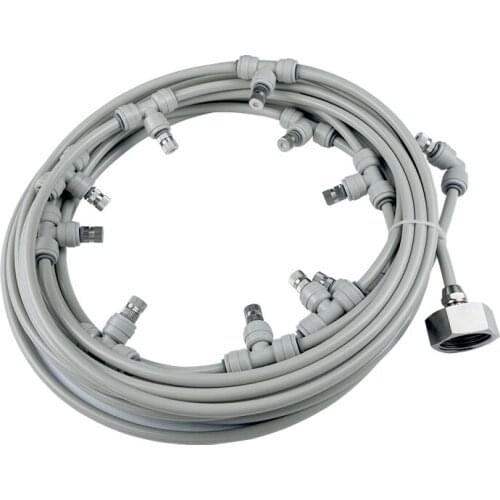 1/4'' Low Pressure Atomizing Misting Cooling Water Fog Sprayer System For Garden 3/4'' Metal Adapter