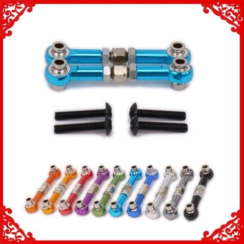 RCAWD HPI RS4 Adjustable Tie-Rod Turnbuckle Arm Steering Servo Link For Rc Hobby Car 1/10 HPI RS4 113696 Alloy Aluminum 6061-T6