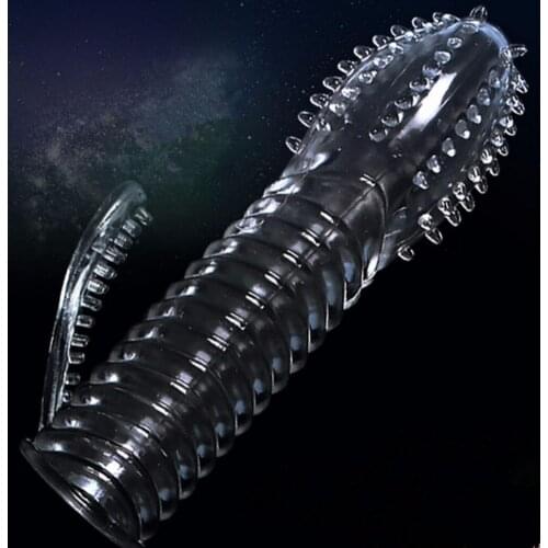 Candiway Penis Extension vibrator sleeve Extender Sex Products lasting dick Cock Rings Delay Reusable Penis Sleeve For Men