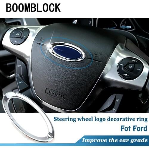 1pcs Steering Wheel Protector Trim Interior Sticker For Ford Fiesta Ecosport Kuga Escape Mondeo Focus 3 Focus 2 Auto Accessories