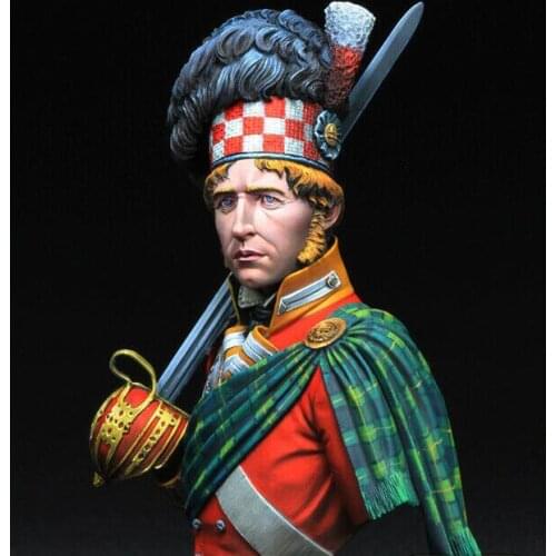 1/10 The Highlanders Waterloo man Bust Resin figure Model Miniature gk Unassembly Unpainted