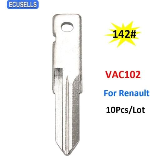 10Pcs/Lot 142# Universal Key Blade VAC102 Uncut Blade NO. 142 for Renault Kadjar Captur Megane 3 Symbol For Dacia