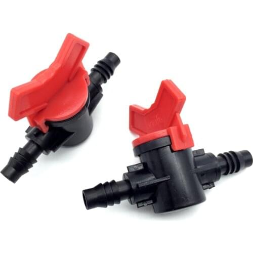 10 Pcs Convenient Switch 8/11mm G3/8 ' Hose Valve Coupling Valve Barbed Slotted Plastic Valves For Garden Irrigation Drip Tape