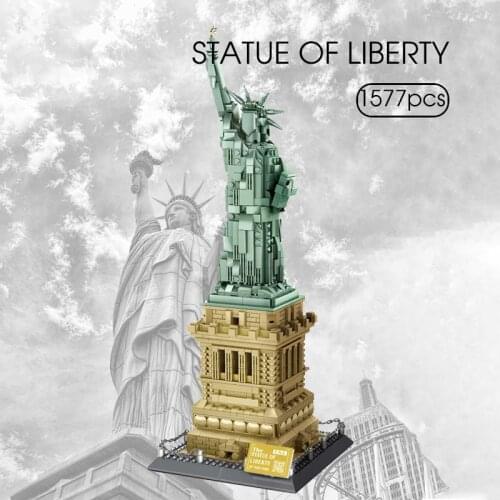 1577pcs Classic World Architecture Series Statue of Liberty Model Building Blocks Set MOC City Streetview Toys children’s Gifts