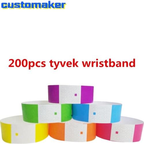 200 pack color Printing Paper Wristbands For Events entrance ticket Wristbands for Bar private Party competition Tyvek bracelet