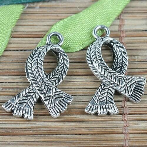 30pcs tibetan silver color scarf design charms EF0203