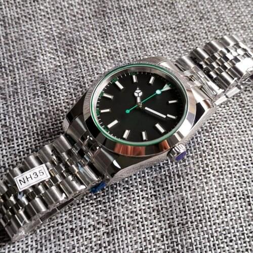 36MM/39mm Sterile Dial Sapphire Glass Polished Bezel jubilee Date 21 Jewels MIYOTA 8215 Automatic Mens Wristwatch