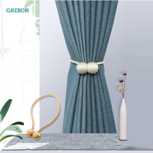 Curtain Accessories Hook Holder Decor Tieback Magnetic Ball Window Clip Hanging Buckle Home Decorative Rope Holdback Handmake