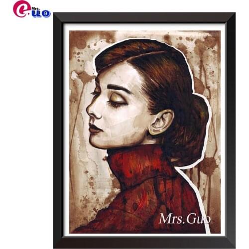 Audrey Elegant Woman Full Display Square Round 3D DIY Diamond Painting Diamond Embroidery Mosaic Rhinestone Design Dropshipping