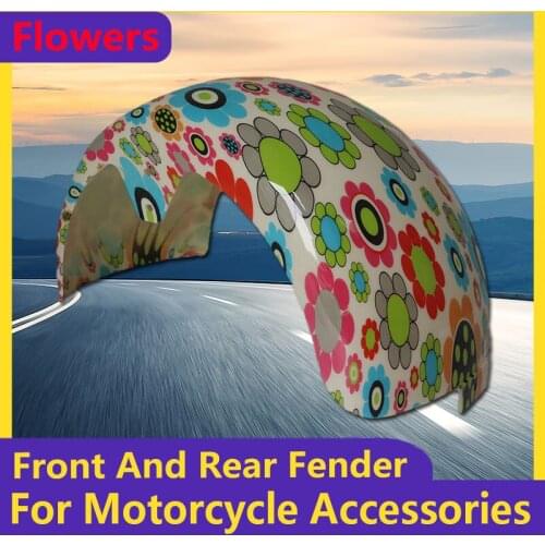 Flowers 10x6.00-5.5 10x6.00-6 Citycoco Fender Shell Flaps Front and Rear Fender Mudguards with Taillight Reminder