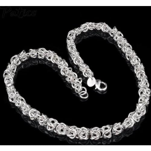 925 Sterling Silver Link Chain Necklaces High Quality Jewelry For Women Party Gift 0.7CM Thickness Length 18 Inches Weight 30g