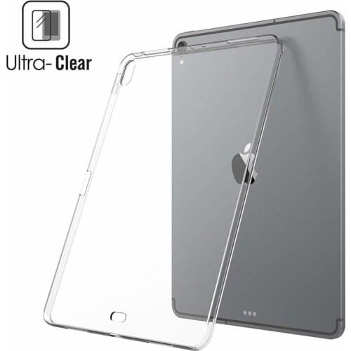 For iPad Pro 12.9 2018 Case 360 Full Protective Soft TPU Cover For New iPad 12.9"Clear Back Cases Slim Silicon Case A1876 A1895
