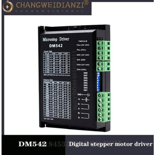 DM542 Stepper Motor Controller 2-phase Digital Stepper Motor Driver 18-48 VDC Max. 4.2A for 57 86 Series Motor