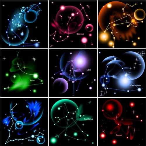 Evershine Full Square Round Diamond Embroidery Constellation Cross Stitch Diamond Painting Landscape Mosaic Home Decoration