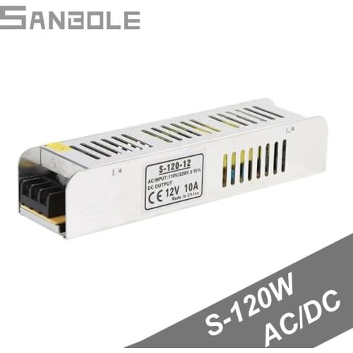 Switching Mode Power Supply 120w12v10a Strip Power S-120-12 AC/DC Converter Led Driver Circuit Led Lights Transformer