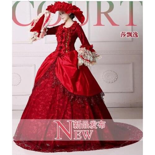 Victorian Costume Medieval Renaissance Edwardian Dress Victorian Ball Dress Robe Costumes For Women Halloween Costumes