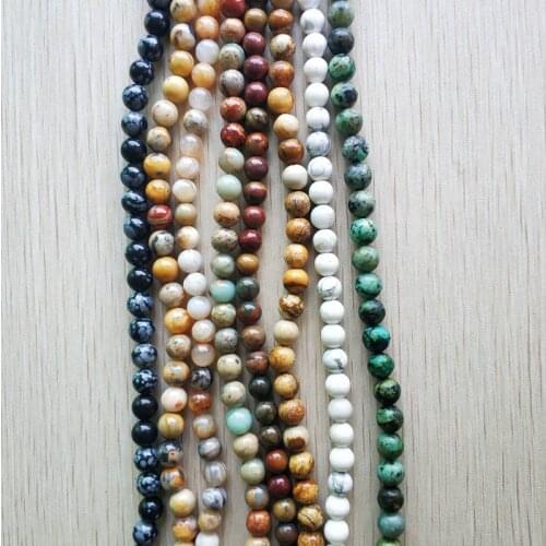 Assorted natural stone round loose beads 8mm for Handcrafted Necklaces Bracelets jewelry making Wholesale 96pcs/lot free