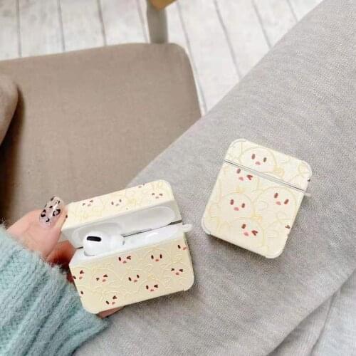For Airpods Pro Cute Cartoon Chick Soft Earphone Cases for Apple Airpods 1 2 Cover Headphone Protection Leather Texture Funda