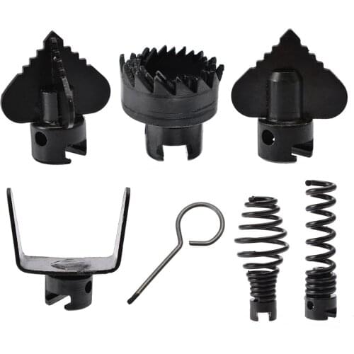 7Pcs 16mm Drain Cleaner Cutter Set Manganese Steel Drain Cleaner Machine Combination Cutter Head For Tool Parts