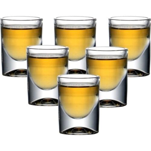 Set of 6pcs lead free glass shot glass liquor glasses set for Christmas gift vodka,spirits drinks,Chinese Baijiu,whiskey 15ml