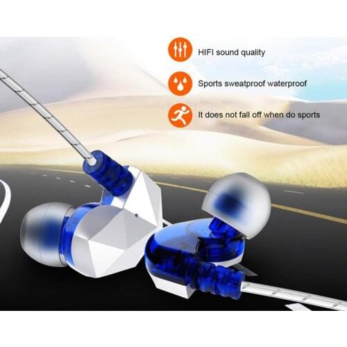 Wired Noise Reduction Mic HiFi In-ear Wired Phone Music Earphones 3.5mm In-ear Heavy Bass Wired Earphones for Mobile Phone