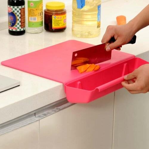New Chopping Blocks Plastic Cutting Board Non-Slip Fruit Vegetable Rubbing Panel Foldable Tableware Mat Kitchen Table Tool