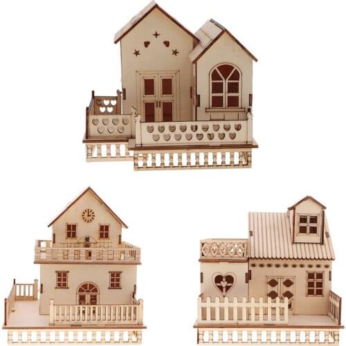 New 1/8 Dollhouse Miniature Wooden 3D Furniture Toys China House Villa Model Construction with LED Lights Home Decor Kids Toy