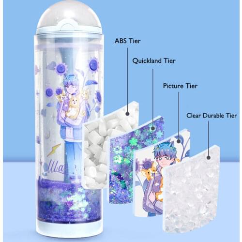 New Quicksand Space Capsule Pencil Kawaii Case Cat Dog Large Capacity Pencil Box Stationery Kpop Storage School Office Supplies