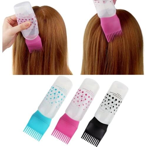 3 Colors Shampoo Bottle Plastic Oil Comb Applicator Bottles Big Capacity Dispensing Salon Hair Coloring Styling Accessories
