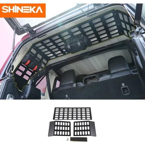 SHINEKA Car Trunk Expansion Storage Rack Cargo Luggage Shelf Aluminum alloy 4 Doors Accessories For Jeep Wrangler JL 2018-2020