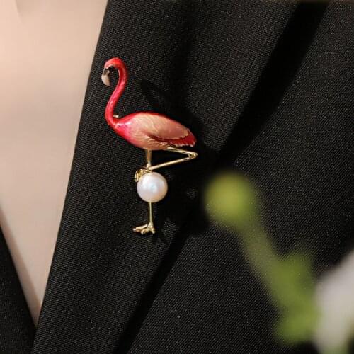 Shmik Flamingo Brooches For Clothes